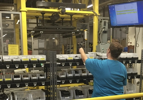 DigitalBins with person picking an order