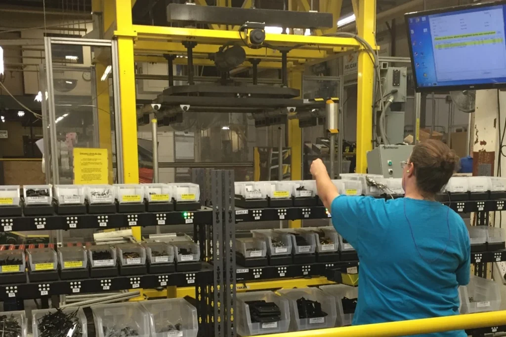 person picking from a vmi-vendor managed inventory